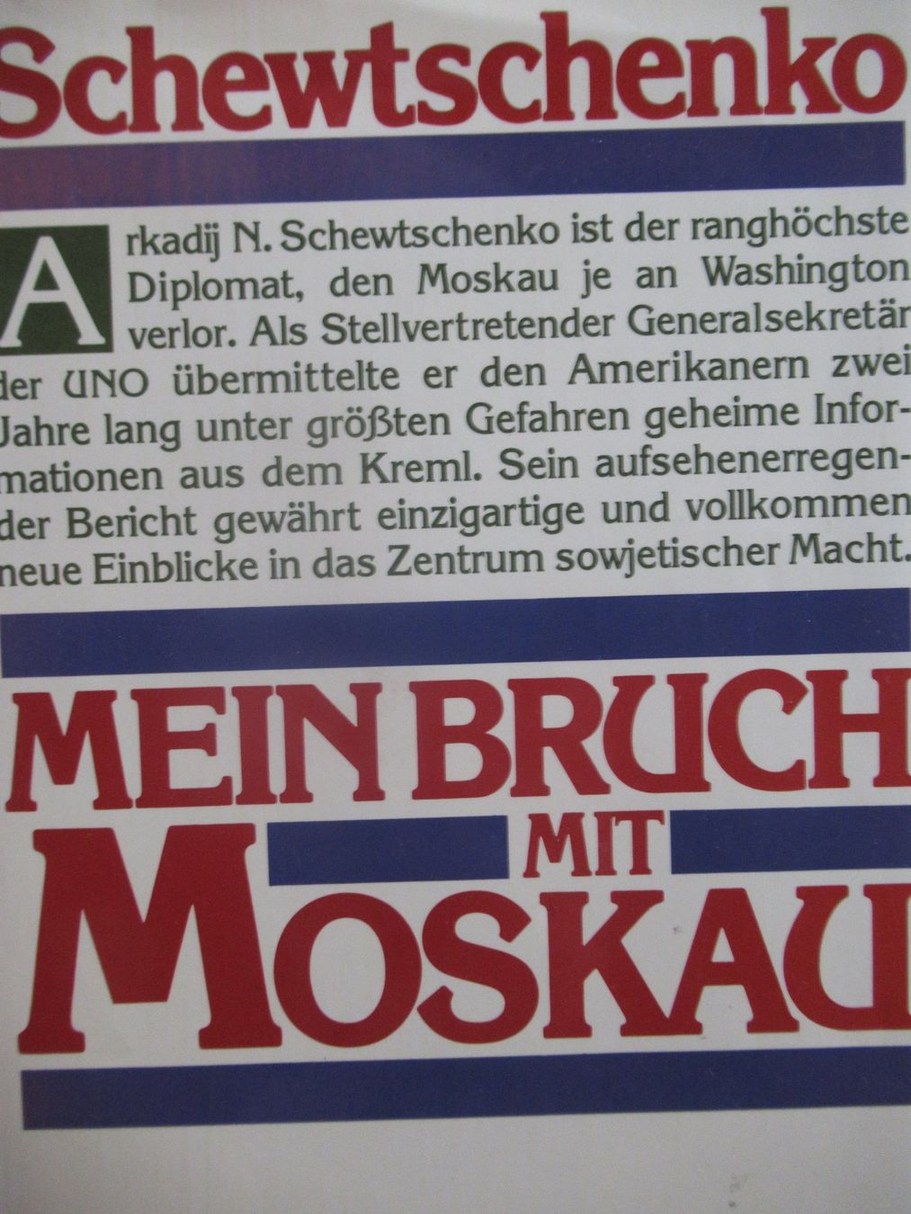 Libri: MEIN BRUCH MIT MOSKAU – Usato da Moosseedorf venduto da haro01