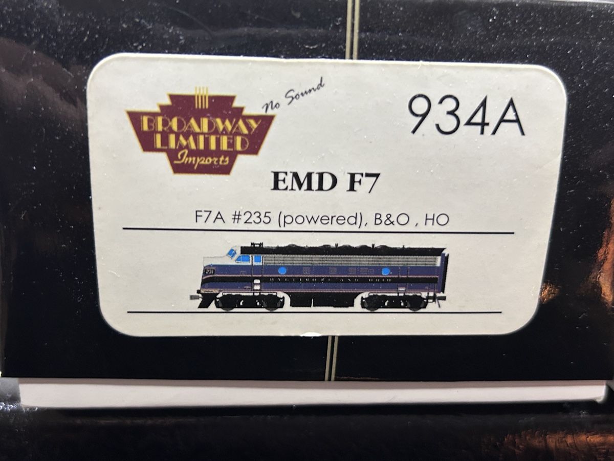 Broadway Modelleisenbahnen: EMD F7A/B  Baltimore & Ohio , DCC Ready – Neu (gemäss Beschreibung) aus Leuzigen von  7