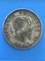 Pièce rare Italie 1863 - Vittorio Emanuele II, Argent!