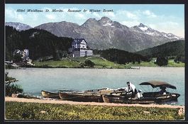 St. Moritz, Panorama mit Hotel Waldhaus