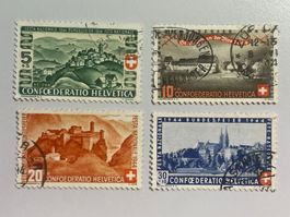 1944, Stadt- und Landschaftsbilder B22-B25, gestempelt