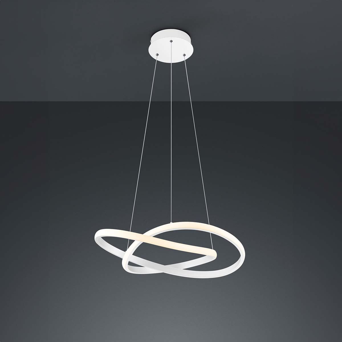 Lampadari & plafoniere: LED Pendelleuchte, Weiss, 60 cm Ø, Rund – Nuovo (secondo la descrizione) da Kreuzlingen venduto da Smart-Light