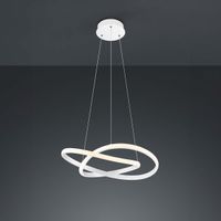 LED Pendelleuchte, Weiss, 60 cm Ø, Rund