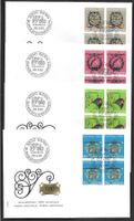 4 FDC Pro Patria 1980 Serie Viererblöcke ET 29.5.1980