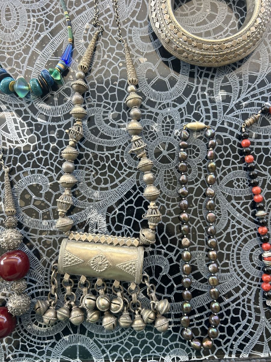 Catenine: Schmuck Assemblage bunter Perlen und Holz Kette Silber – Usato da Sursee venduto da fer_n6vf 2