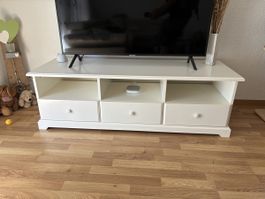 TV-Board Landhausstil weiss mit 3 Schubladen guter Zustand