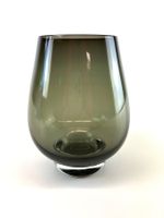 Smoked Grey Kristallglas Vase / Dekorationsvase