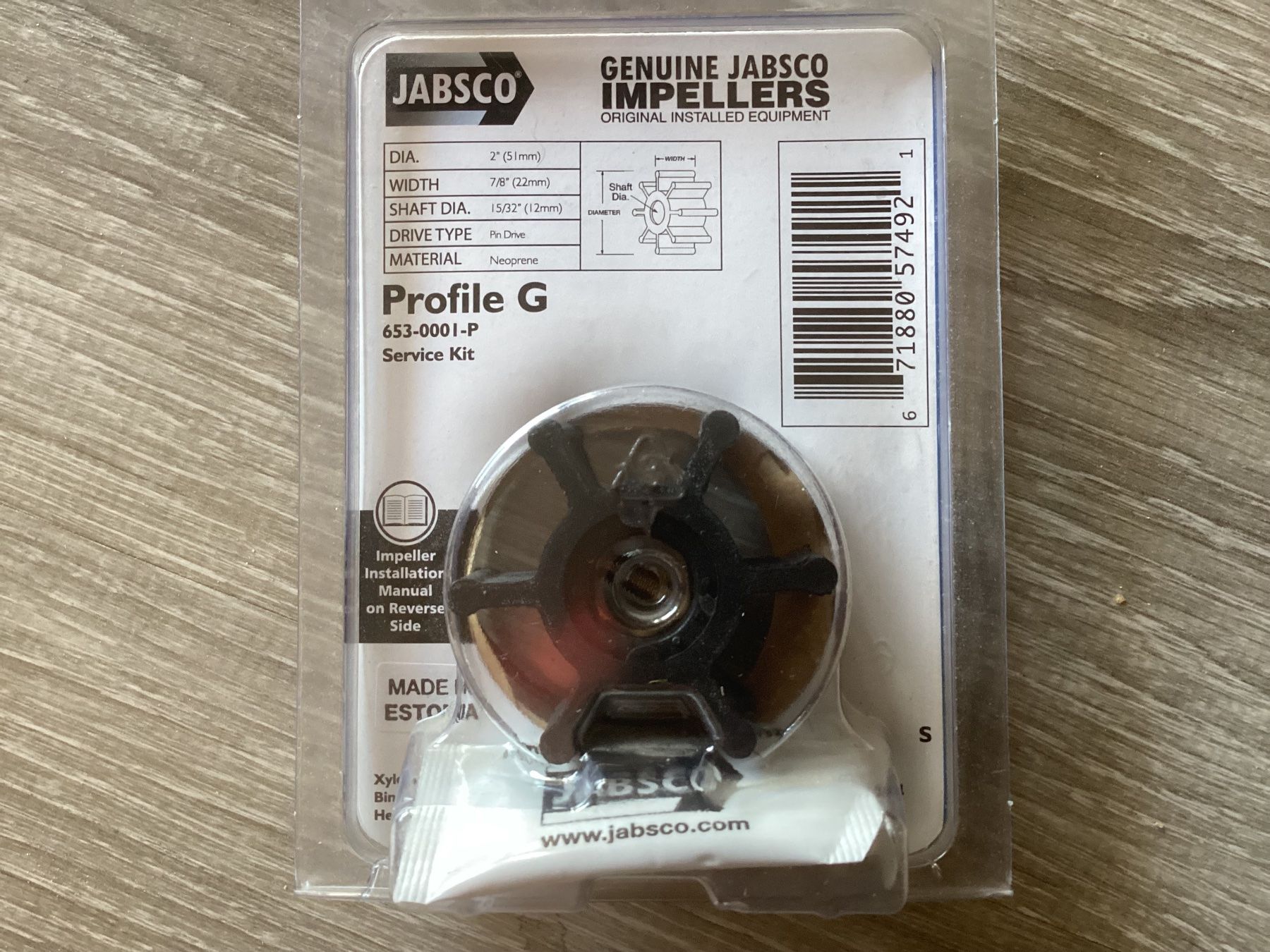Barche: JABSCO Impeller Profile G  Boot Schiff Service Kit, Neu – Nuovo e nell'imballaggio originale da Hunzenschwil venduto da Luusbueb19 1