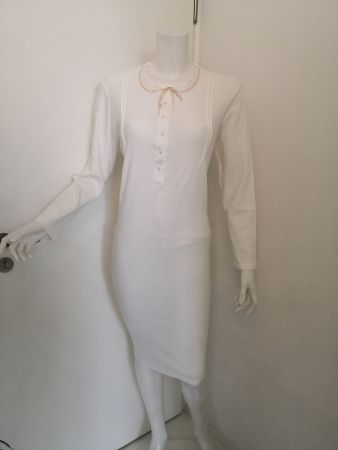 🤩LINCLALOR NACHTHEMD ECRU MIT SPITZE & KNöPFE NEU