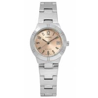 ⌚ Damenuhr ®CASIO Edelstahl Beige Peach 25mm Elegant NEU