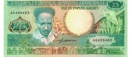 Suriname 25 Gulden 1988 P-132 b UNZ Serie AG