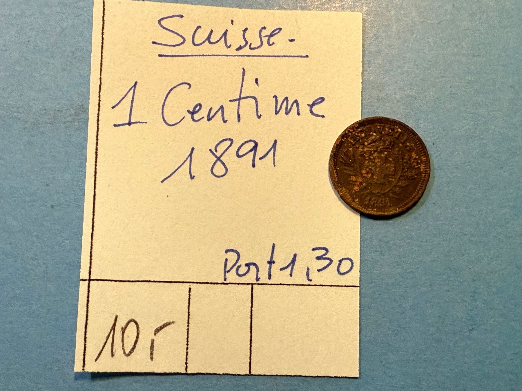 suisse-1-centime-1891-d-occasion-gen-ve-pour-chf-10-avec