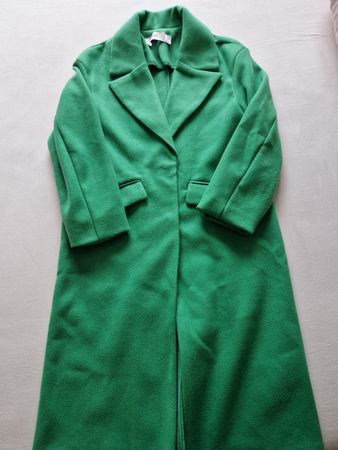 Bershka Coat Green Size XS 