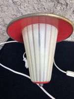 Lampe De Style Retro Rot-Weiss Glasmetall Decke Deckenlampe 