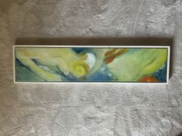 Bild auf Leinwand mit Rahmen abstrakt L 75 cm H 25 cm