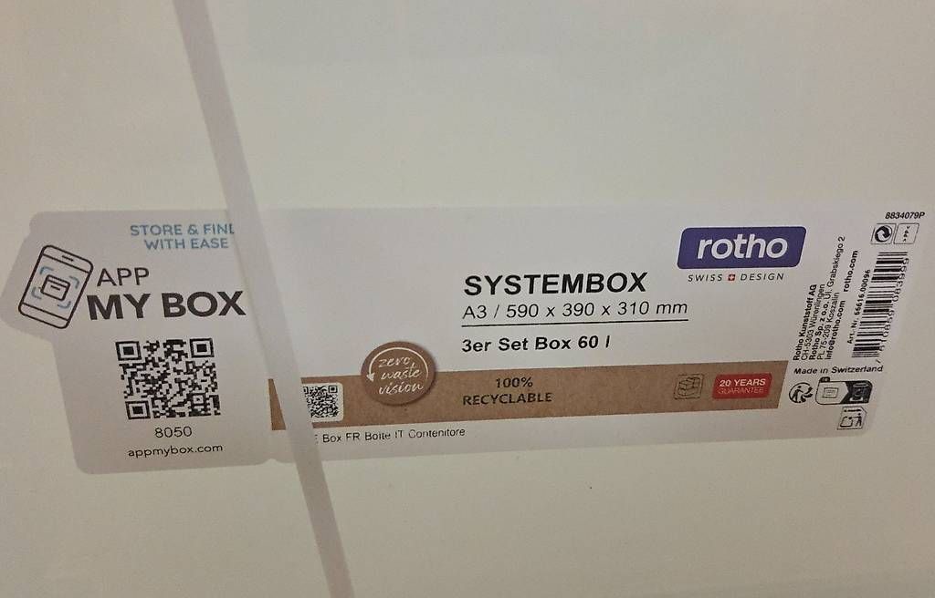 Rotho Contenitori & Simili: 3x Rotho Systembox A3, neu, NP 60.- – Nuovo (secondo la descrizione) da Zürich venduto da flavoured 1