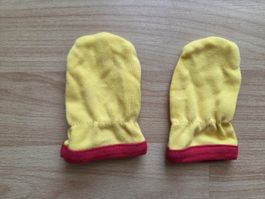 Baby Fäustlinge gelb-rot 