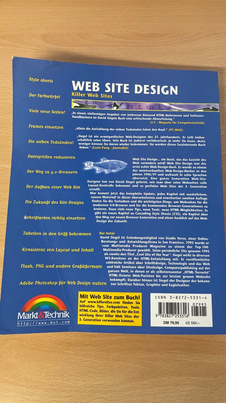 Libri: Web Site Design - Killer Web Sites - Markt & Technik – Usato da Glattfelden venduto da cybermaxx 1