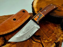 Top 1A Damast Messer Knife echter Faltenstahl Handgemacht