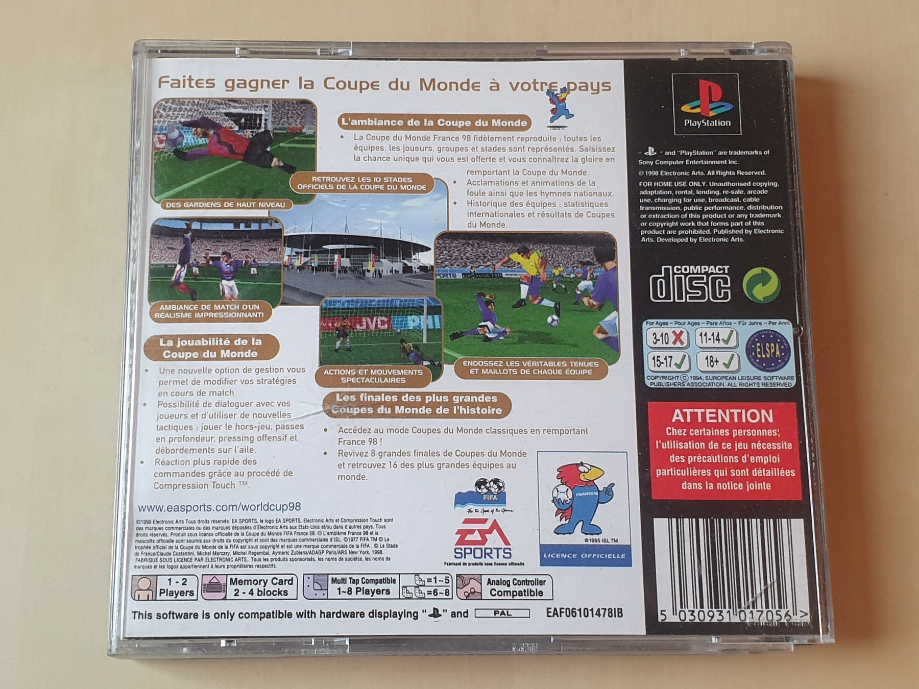 Sony Spiele: Coupe Du Monde 98 – Gebraucht aus Stansstad von collectorsshop 1