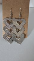 Ohrringe Modeschmuck Herzen Boho Style silberfarben NEU