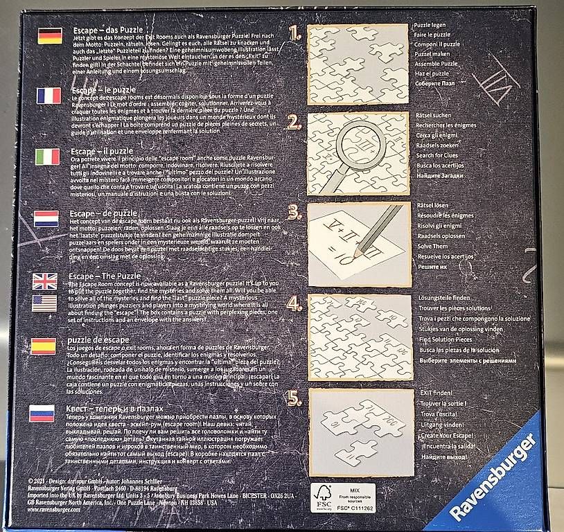 Puzzle: Lot de 4 puzzles - Escape puzzle – Usato da Savigny venduto da Zoulou63 4