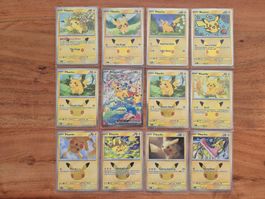 Pokémon 30th Anniversary Pikachu Set 12 Karten