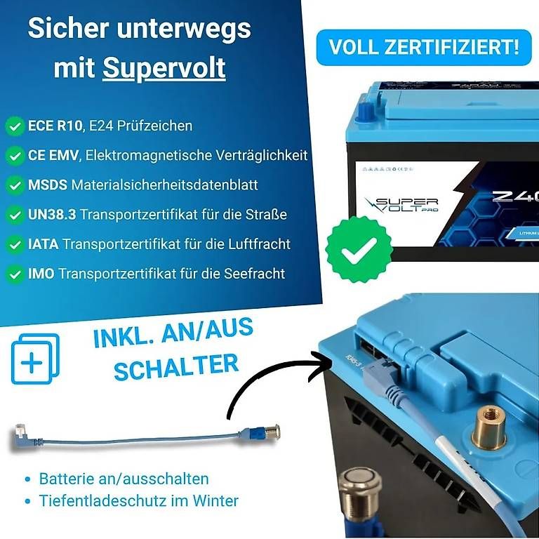 RC Kits de montage: Supervolt Pro LiFePO 12,8V 240Ah – D'occasion à Bülach par CAMPTIVITY 4