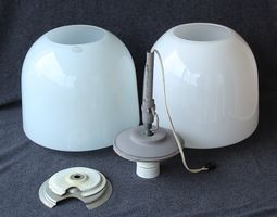 Art Déco Deckenlampe S. Reich & Co. Krásno Opalglas um 1935