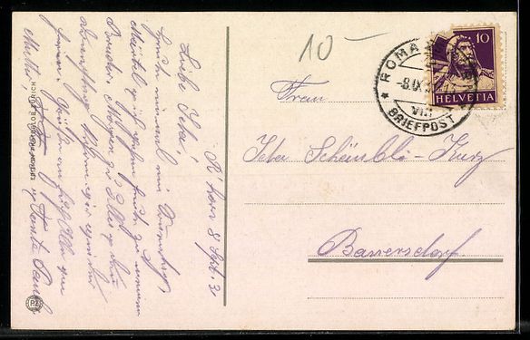 Cartoline postali: AK Romanshorn, Ortsansicht mit Säntis – Usato da Berlin venduto da bartko-reher 1