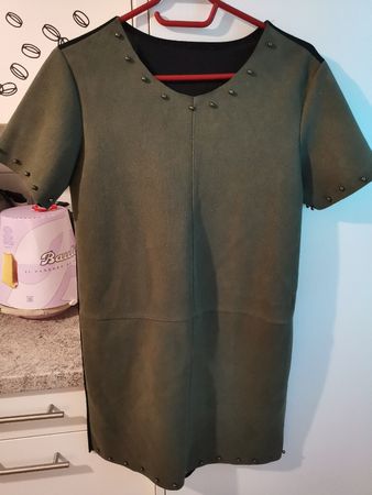 Cooles Wildleder Kleid mit Nieten Gr. M