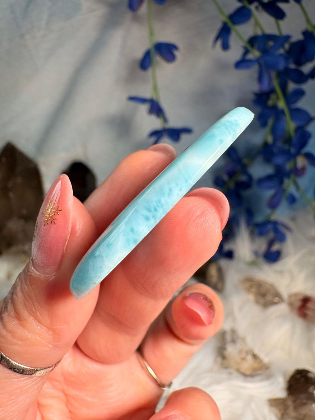 Minerali & Pietre curative: Larimar Cabochon – Nuovo (secondo la descrizione) da Neuheim venduto da m.hald 3