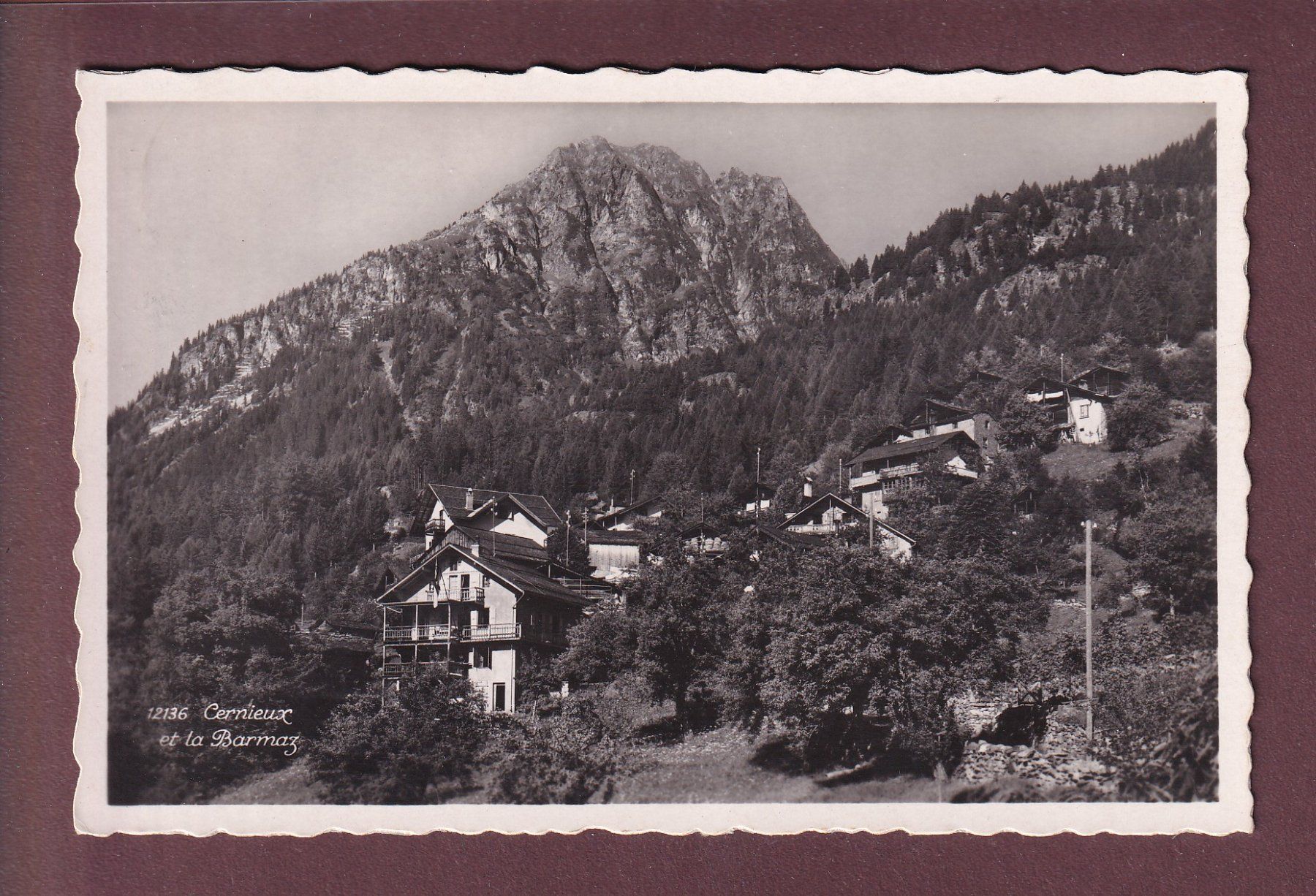 Cartoline postali: CERNIEUX et la Barmaz - 1942 – Usato da Pully venduto da nicecards