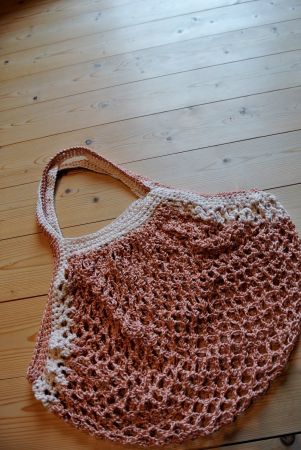 Baumwollnetz *terrakotta/beige von *bommelmützenqueens *neu