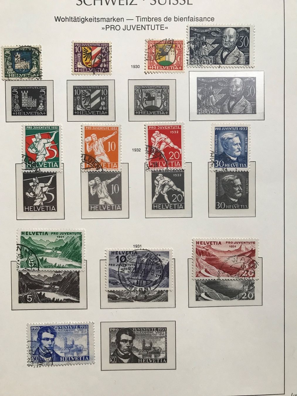 Tous les timbres: Pro Juventute Serien 1930 - 1932 – D'occasion à stäfa par brandy66