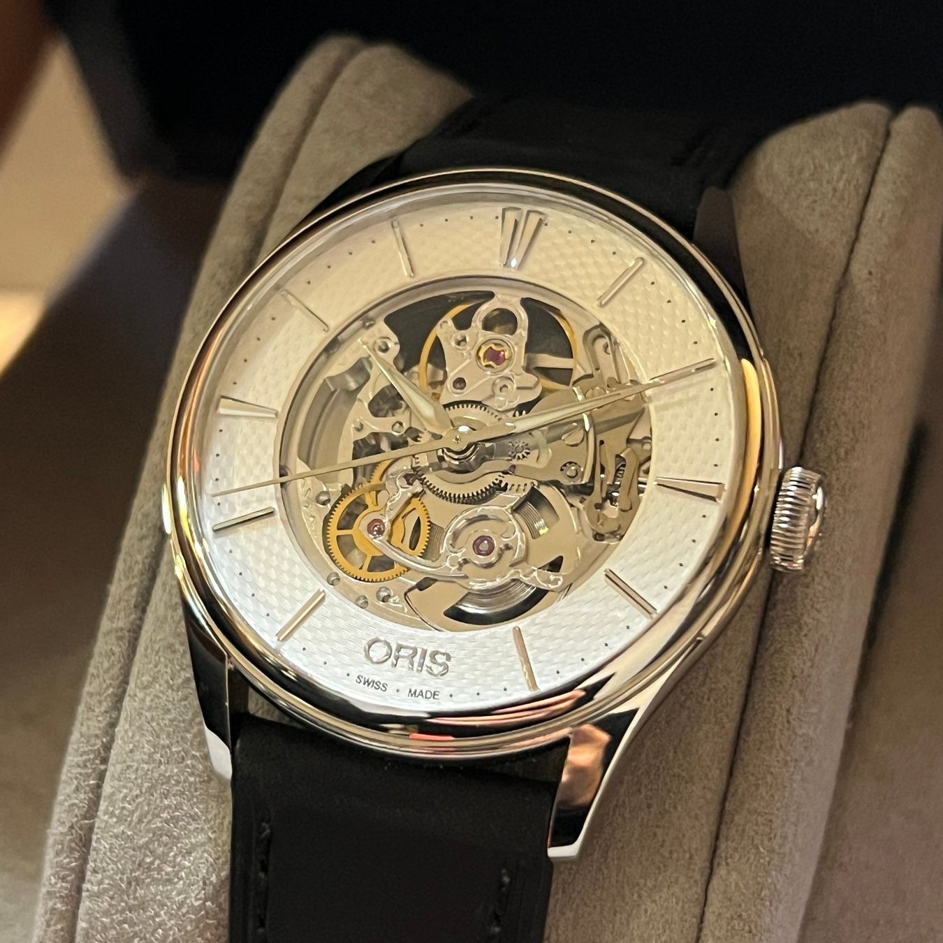 Oris Orologi: Oris Artelier Skeleton Automatic Silver Dial Full Set – Usato da Carouge GE venduto da Watchaser 2