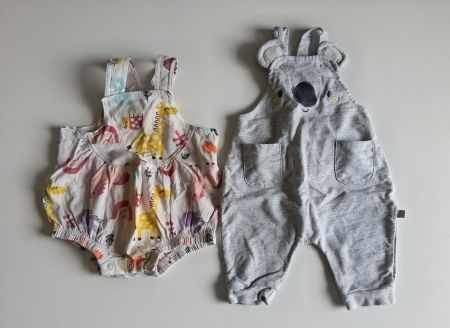 Lot de 2 salopettes d'été pour bébé (taille 62)