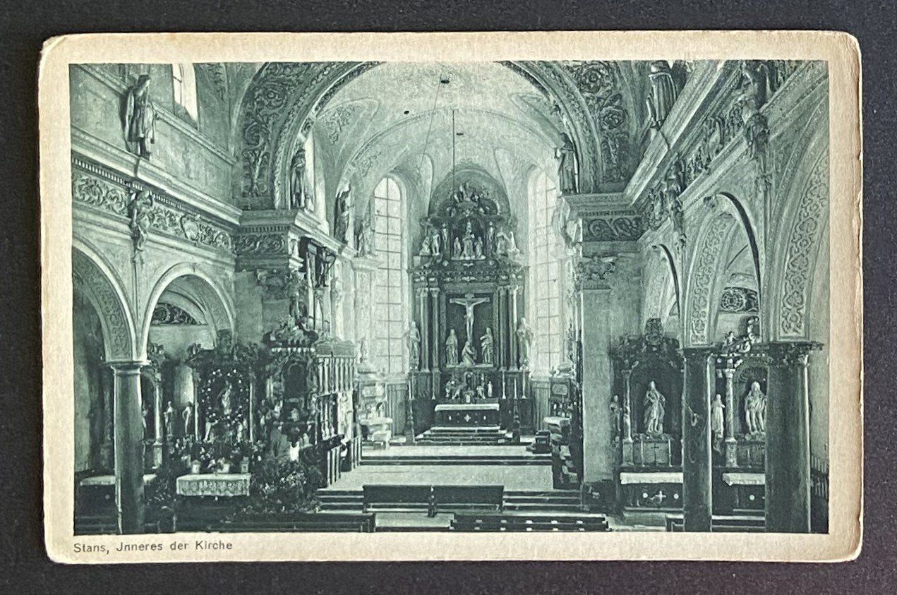 Cartoline postali: AK Stans Inneres der Kirche – Usato da Böckten venduto da Hansi36