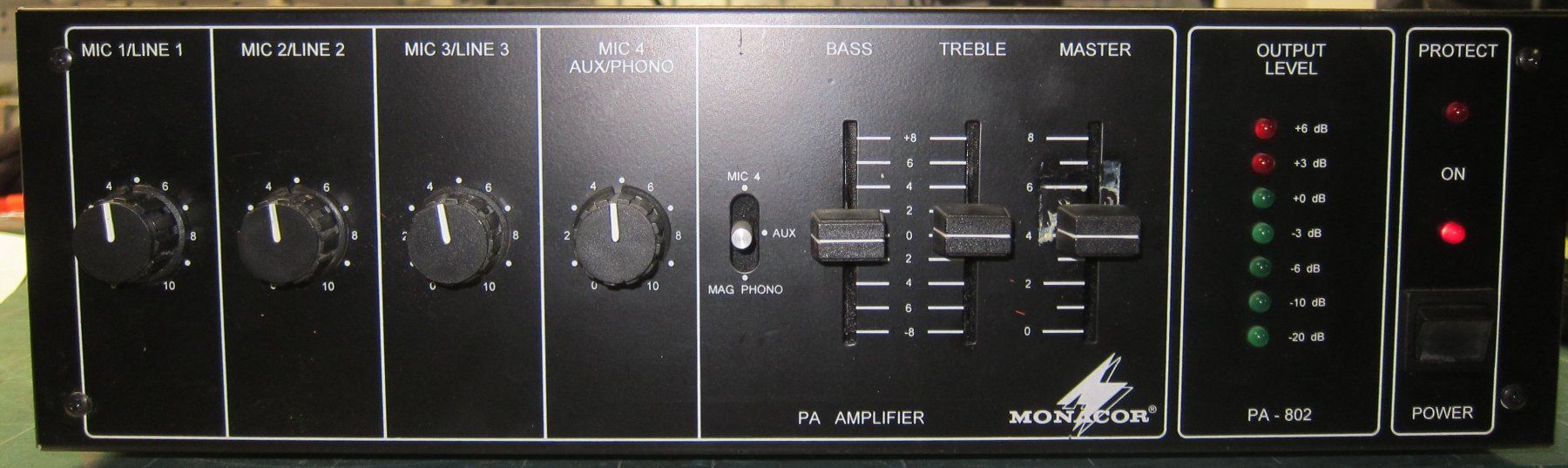 Monacor Verstärker: Monacor PA 802 100V Mischverstärker – Gebraucht aus Männedorf von livesteam