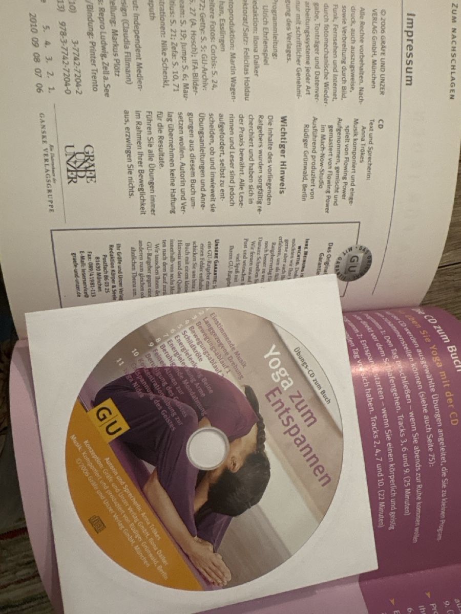 Libri: Yoga zum Entspannen mit CD – Nuovo (secondo la descrizione) da Schaffhausen venduto da Reporter 2