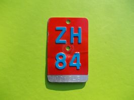 Velonummer / Fahrradnummer ZH 84