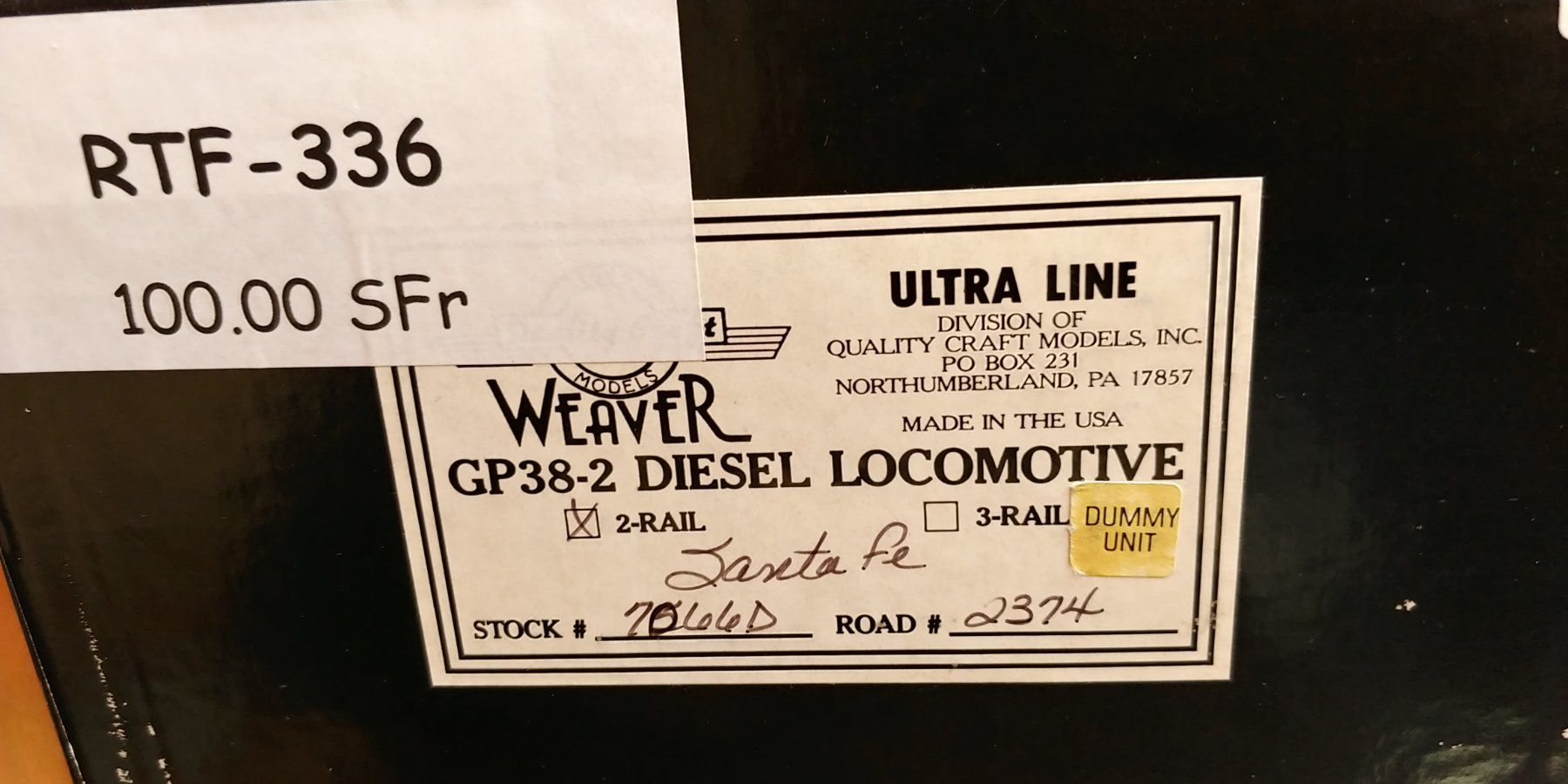 Modellini di ferrovie: Quality Craft Weaver Dummy 0 – Usato da Waltenschwil venduto da Ardnas007 3