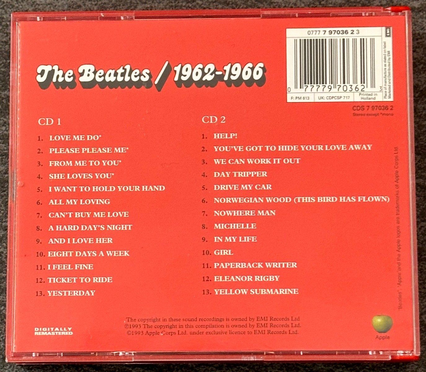 CDs: The Beatles 1962-1966 - 2CDs – D'occasion à Geuensee par dmi_hdp9 1