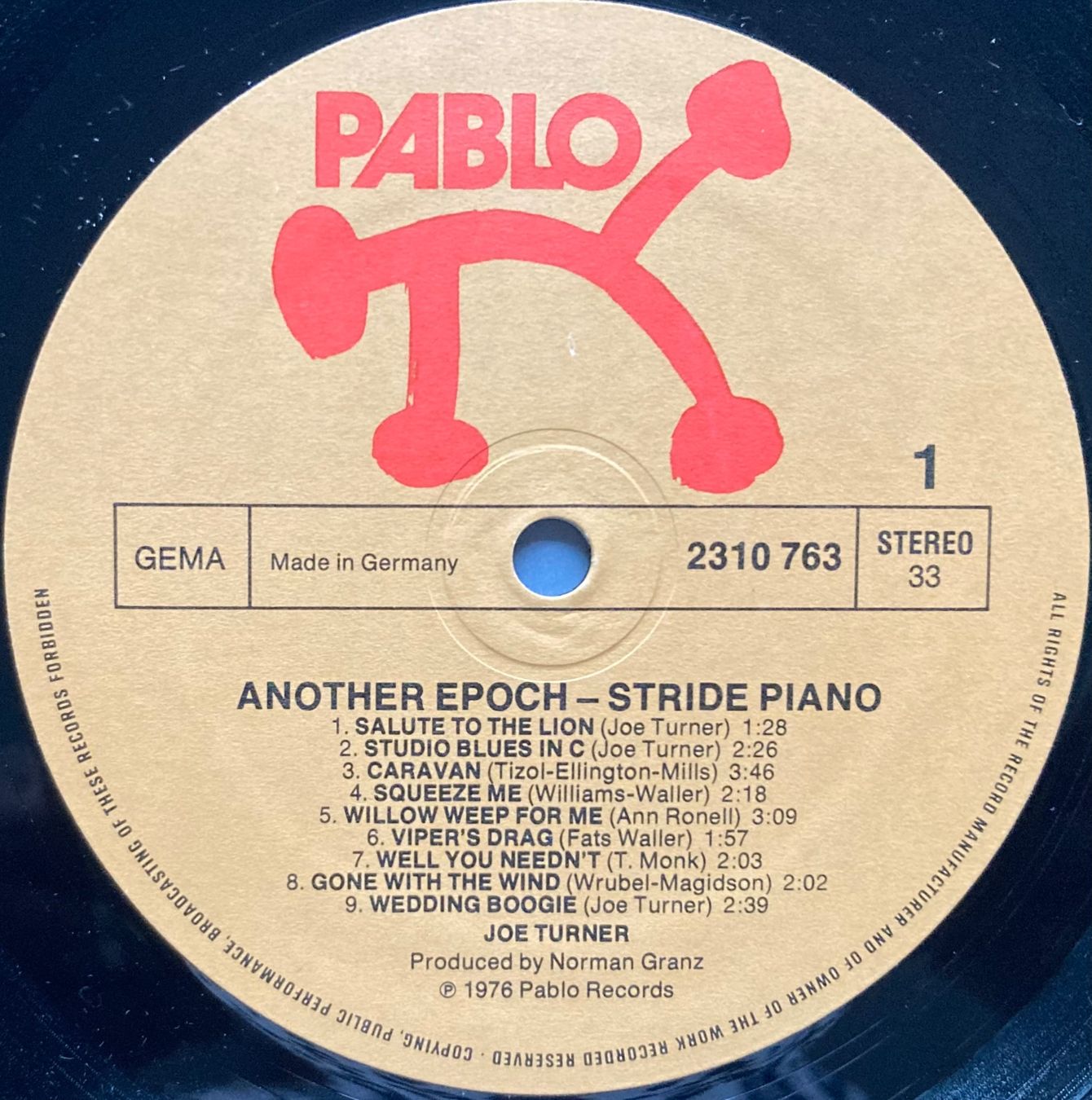 Schallplatten: JOE TURNER - ANOTHER EPOCH-STRIDE PIANO – Gebraucht aus Poliez-Pittet von Newtown-Records 2