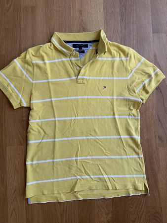 Polohemd gestreift gelb Gr. L Tommy Hilfiger Polo Hemd
