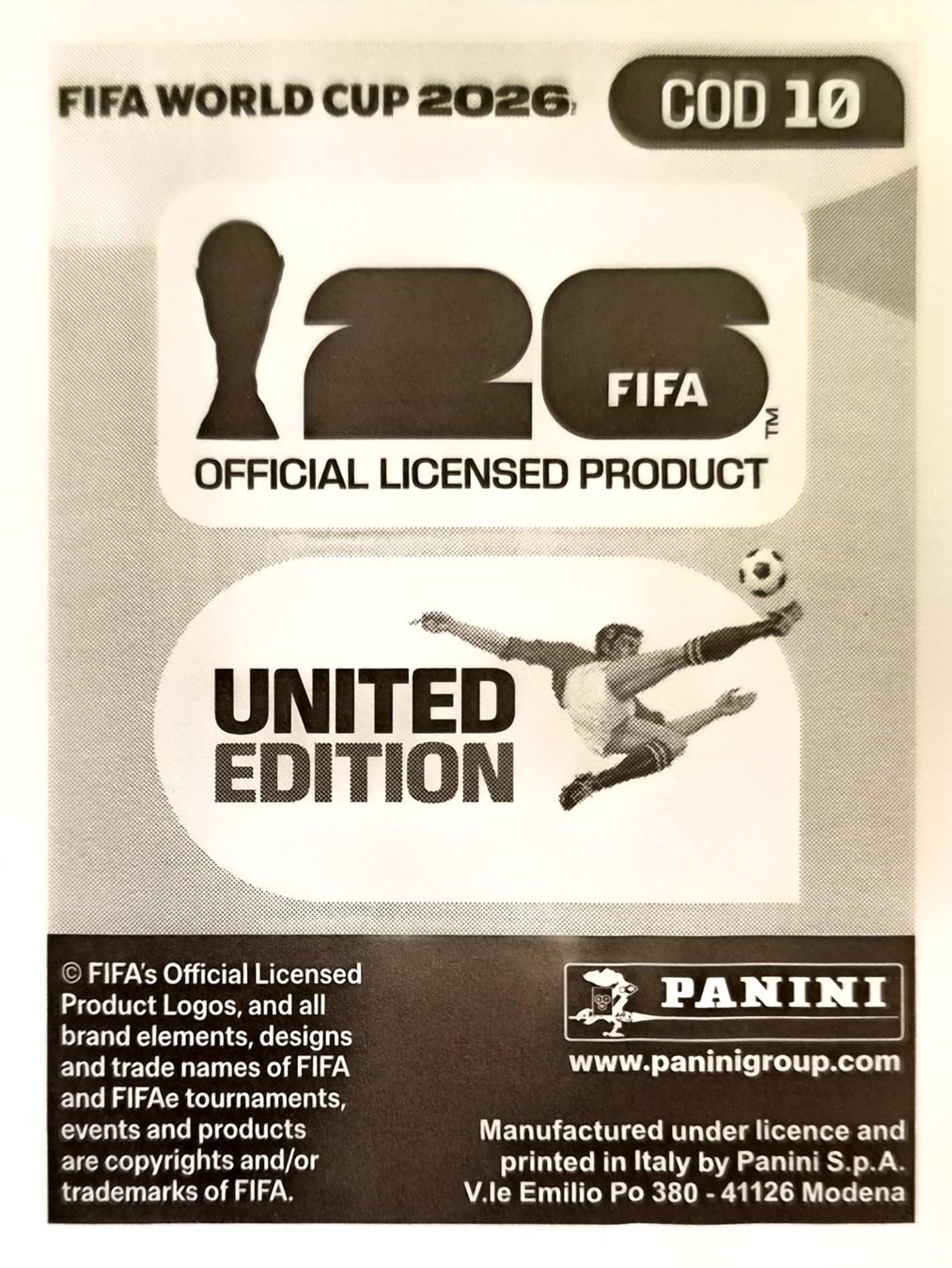 Panini Sammelbilder & Trading cards: Carte FIFA World Cup 2026 COD 10 – Gebraucht aus Clarens von rim_g98y 1