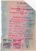20 + 8 Fr. Fiskalmarken der Grenzpolizei - ZÜRICH-FLUGHAFEN