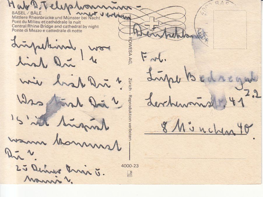 Cartoline postali: Basel ca. 1970 – Usato da Bürglen TG venduto da StampGraf 1