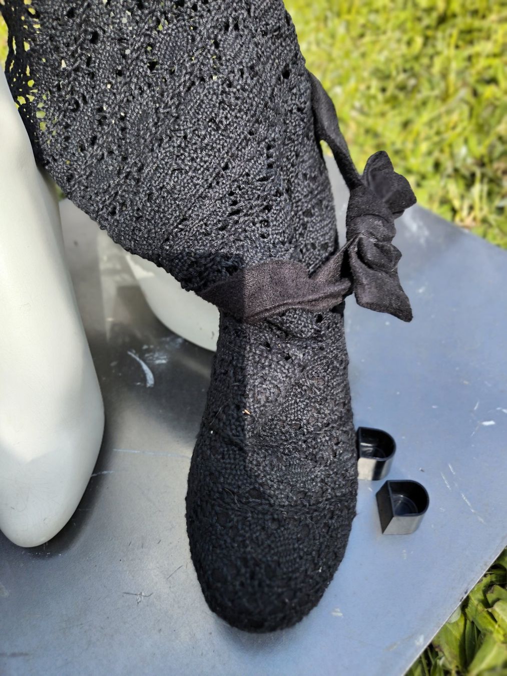 Scarpe da donna: Damen Stiefel Strick, schwarz, Gr. 38 – Nuovo (secondo la descrizione) da STEFFISBURG venduto da Sumerstorm 1