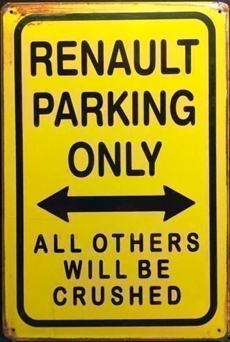 Insegne: Rusty Blechschild- RENAULT PARKING ONLY – Nuovo (secondo la descrizione) da Rupperswil venduto da big-one-sale